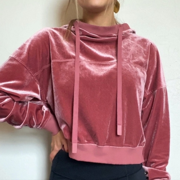 ALO Yoga Tops - ALO Yoga Rosewood Layer Velour Hoodie